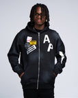AP ZIP UP| BLACK AND WHITE