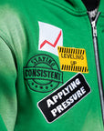 AP ZIP UP| GREEN AND WHITE