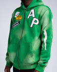 AP ZIP UP| GREEN AND WHITE