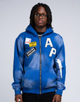 AP ZIP UP| BLUE AND WHITE