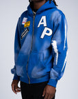 AP ZIP UP| BLUE AND WHITE