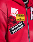 AP ZIP UP| RED AND WHITE
