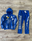 PRESSURE JOGGERS| BLUE AND WHITE PUFF