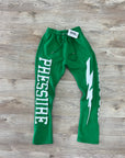 PRESSURE JOGGERS | GREEN AND WHITE PUFF