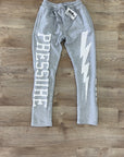 PRESSURE JOGGERS | GRAY AND WHITE PUFF