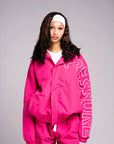 Pressure Nylon Zip Up- Pink