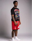 "PRESSURE" Shorts - Red And White