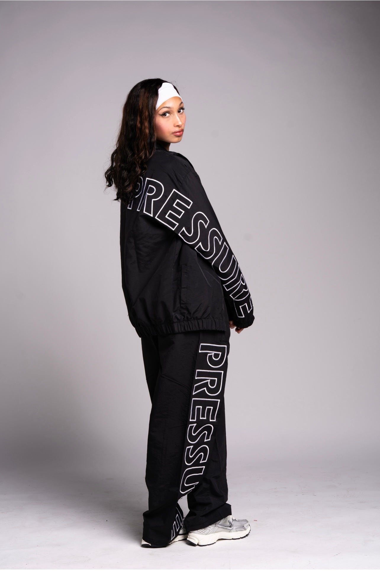 Pressure Nylon Zip Up- Black