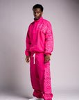Pressure Nylon Zip Up- Pink