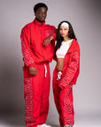 Pressure Nylon Zip Up- Red