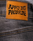 "Pressure" Denim Jorts- Black