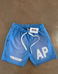 "PRESSURE" Shorts - Blue And White