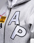 AP Zip Up - Gray And White