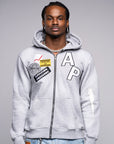 AP Zip Up - Gray And White