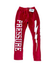 PRESSURE JOGGERS | RED AND WHITE PUFF