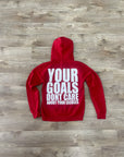 YOUR GOALS HOODIE| RED AND WHITE