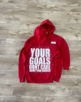 YOUR GOALS HOODIE| RED AND WHITE