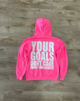 YOUR GOALS HOODIE| PINK AND WHITE