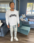 Pressure Crew Neck Sweatshirt| White