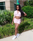 Crop Top Sets (Pink)