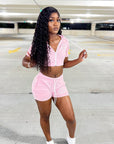 Crop Top Sets (Pink)