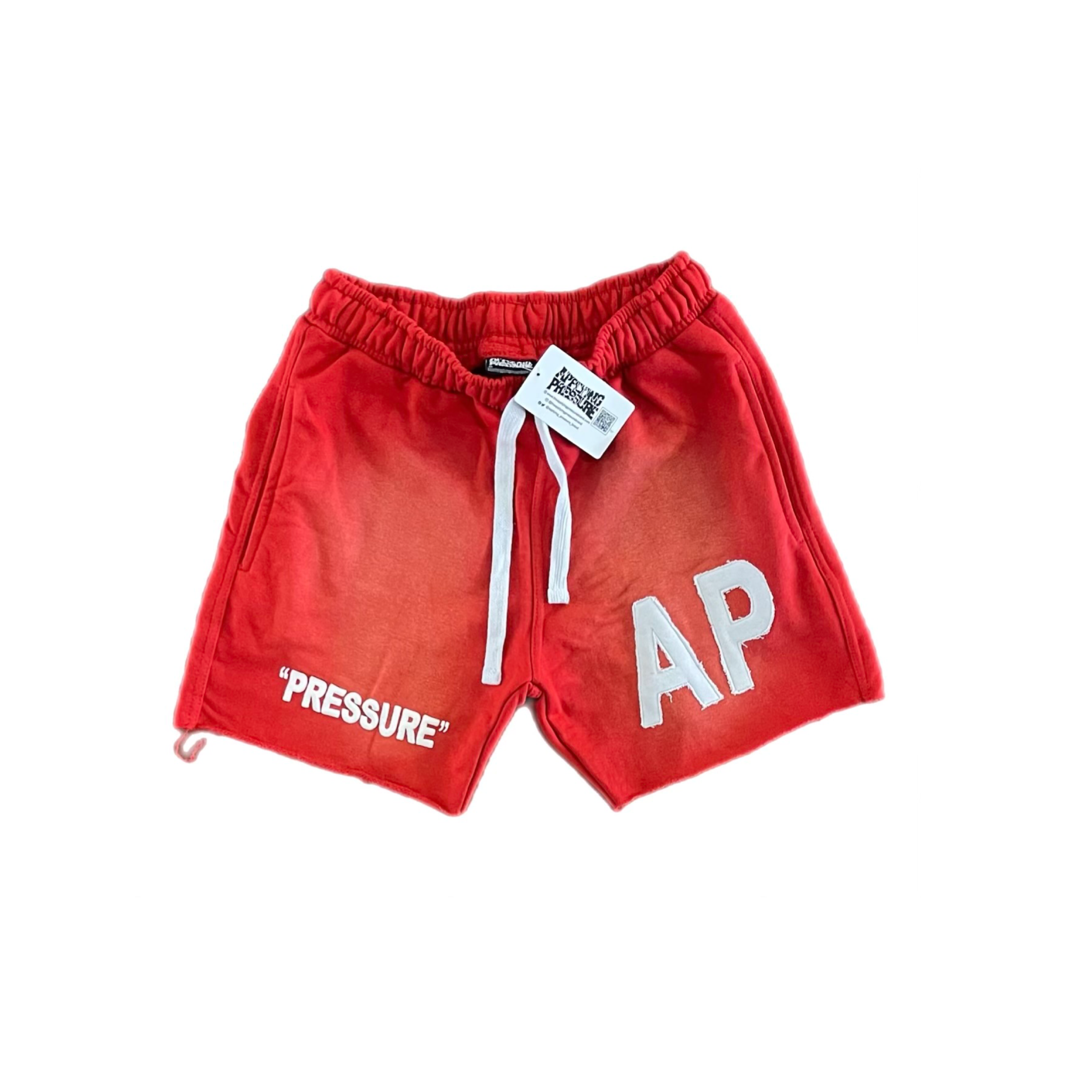 &quot;PRESSURE&quot; SHORTS| RED AND WHITE