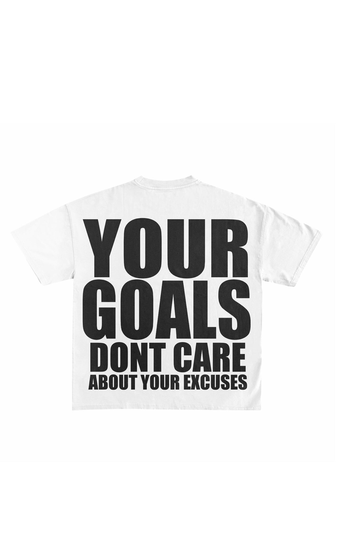 YOUR GOALS TEE|WHITE AND BLACK