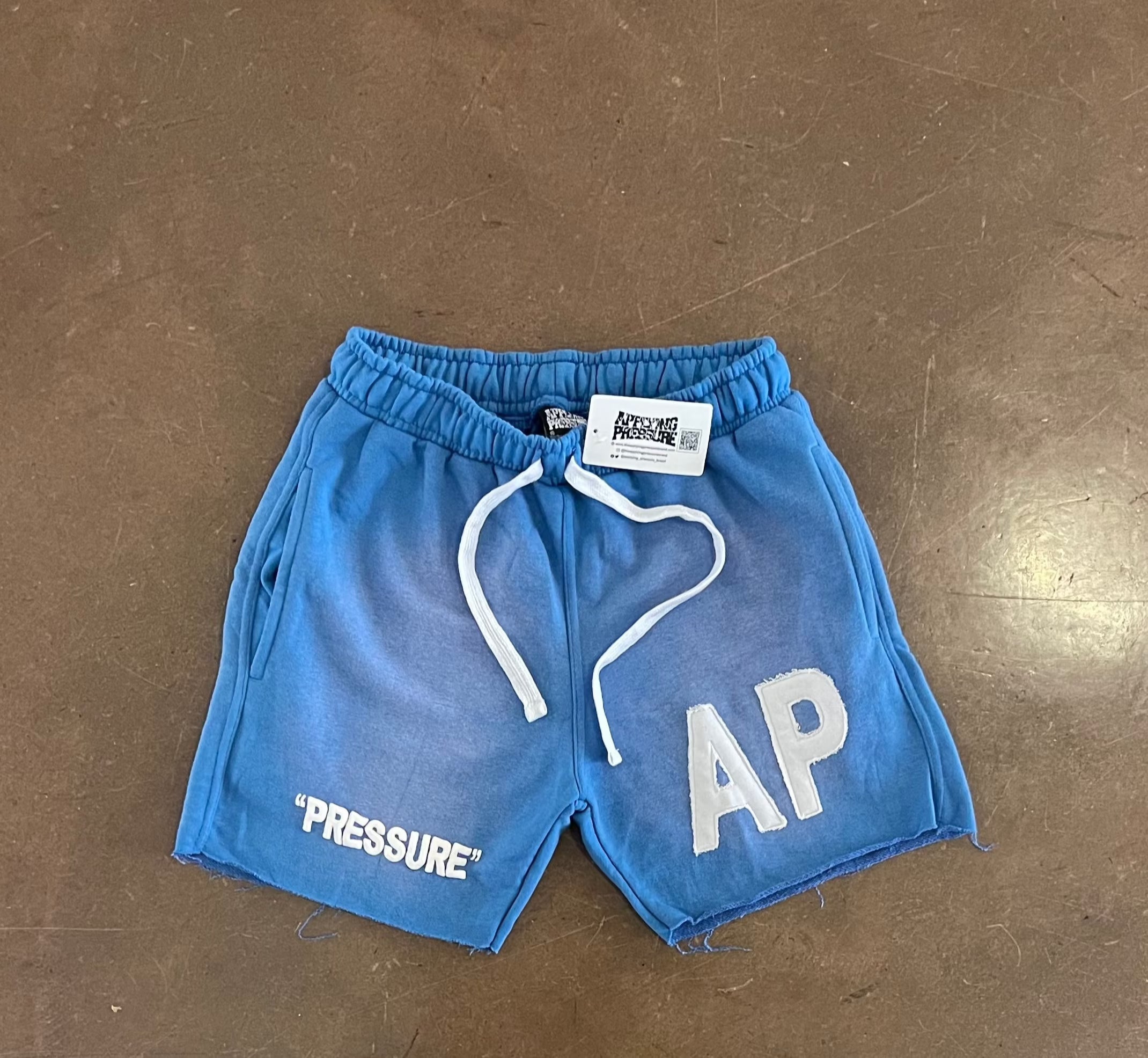 &quot;PRESSURE&quot; SHORTS| BLUE AND WHITE