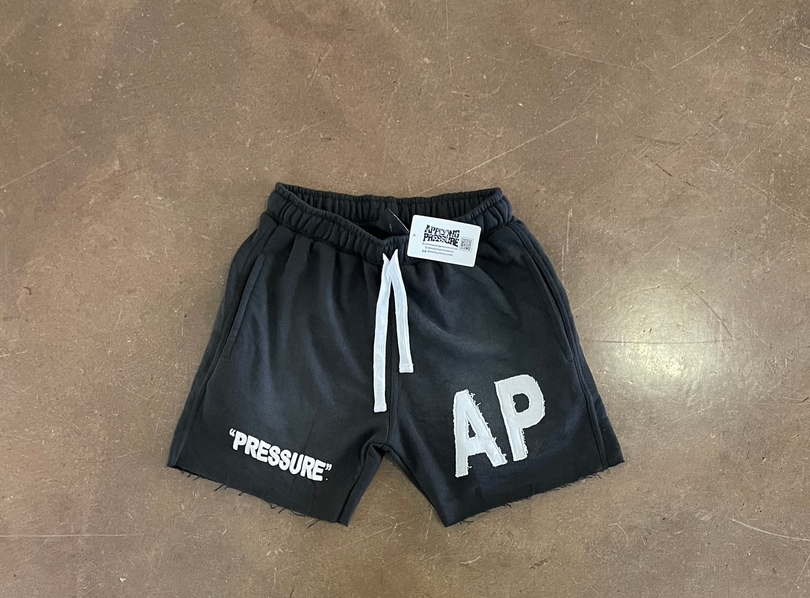 &quot;PRESSURE&quot; SHORTS| BLACK AND WHITE