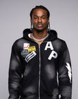 AP Zip Up - Black And White