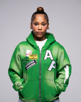 AP Zip Up - Green And White