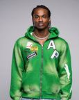 AP Zip Up - Green And White