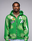 AP Zip Up - Green And White