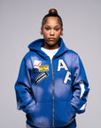 AP Zip Up - Blue And White
