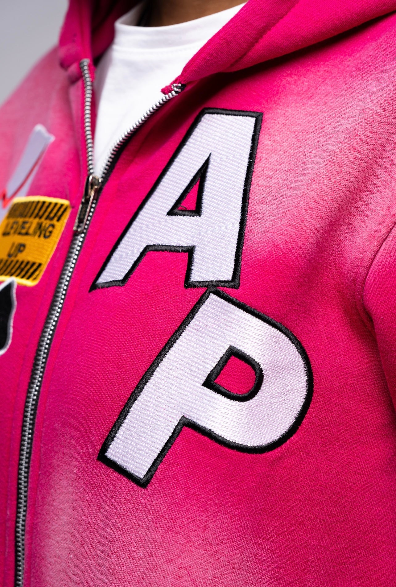 AP Zip Up -Pink And White