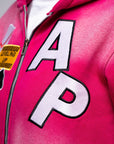 AP Zip Up -Pink And White