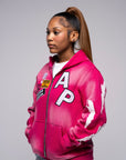 AP Zip Up -Pink And White