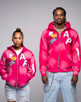 AP Zip Up -Pink And White