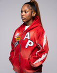 AP Zip Up - Red And White