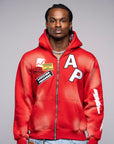 AP Zip Up - Red And White