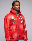 AP Zip Up - Red And White
