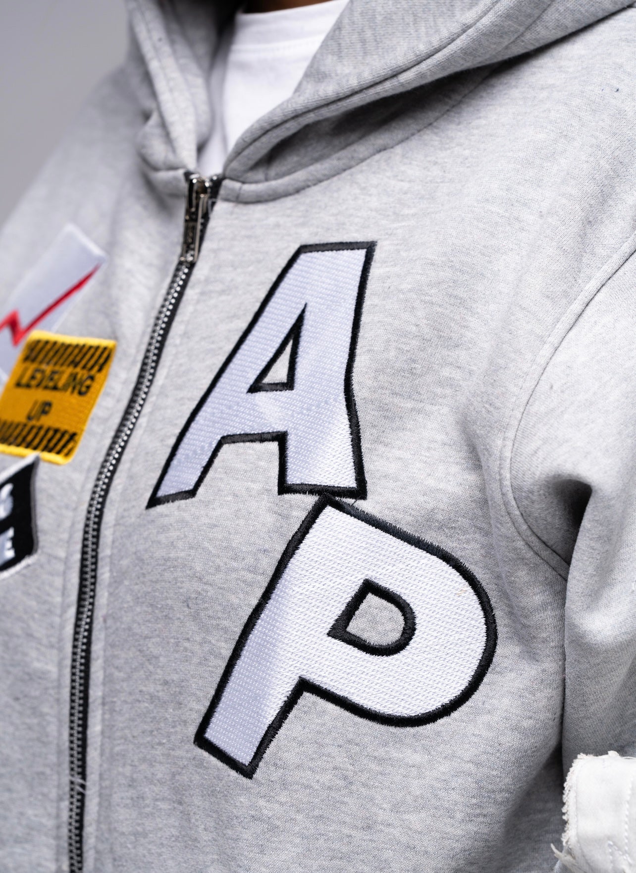 AP Zip Up - Gray And White