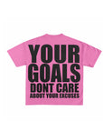 YOUR GOALS TEE| PINK AND BLACK